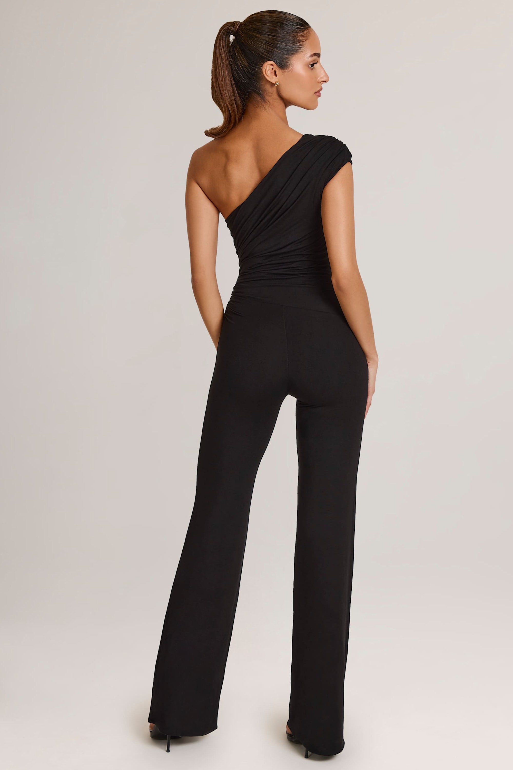 Modal One-Shoulder Jumpsuit in Black - 2