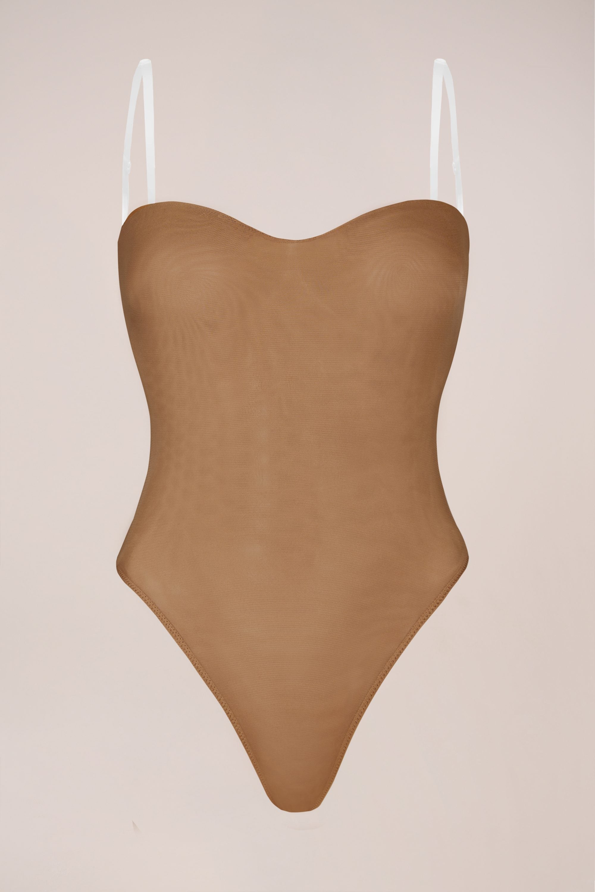Strapless Bodysuit in Almond - 1