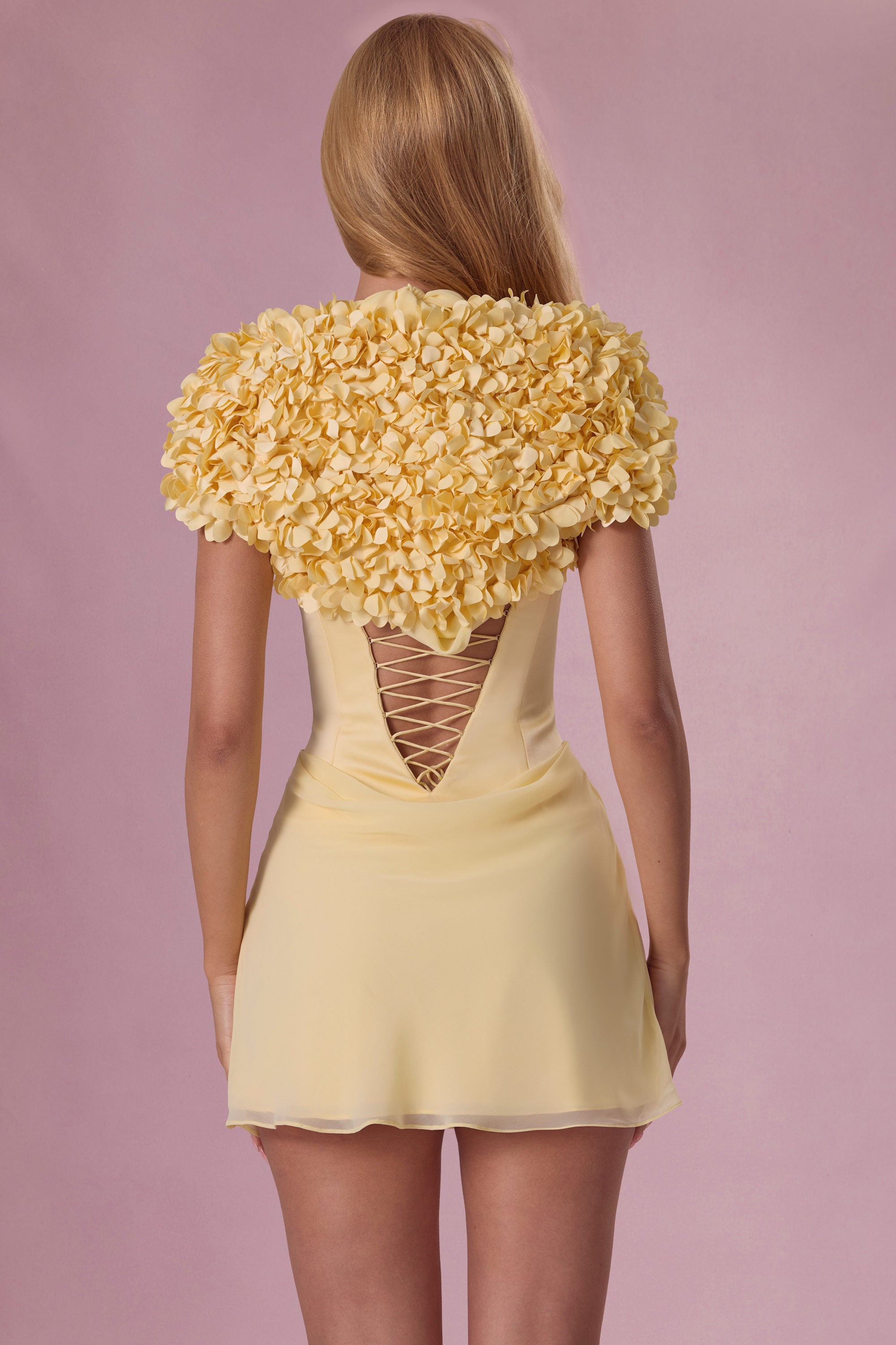 Cropped Bolero  in Butter Yellow - 2