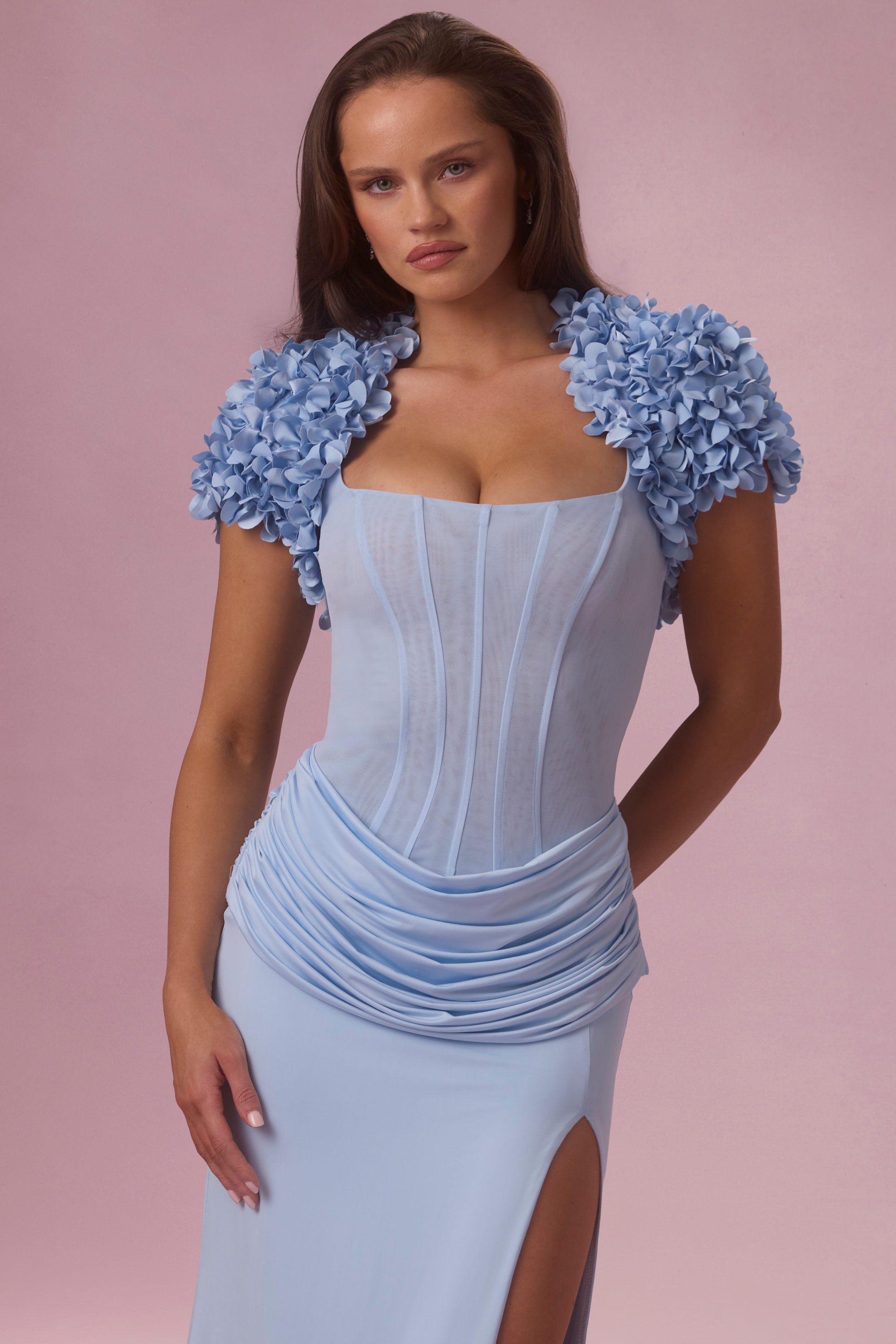 Cropped Bolero  in Powder Blue - 1