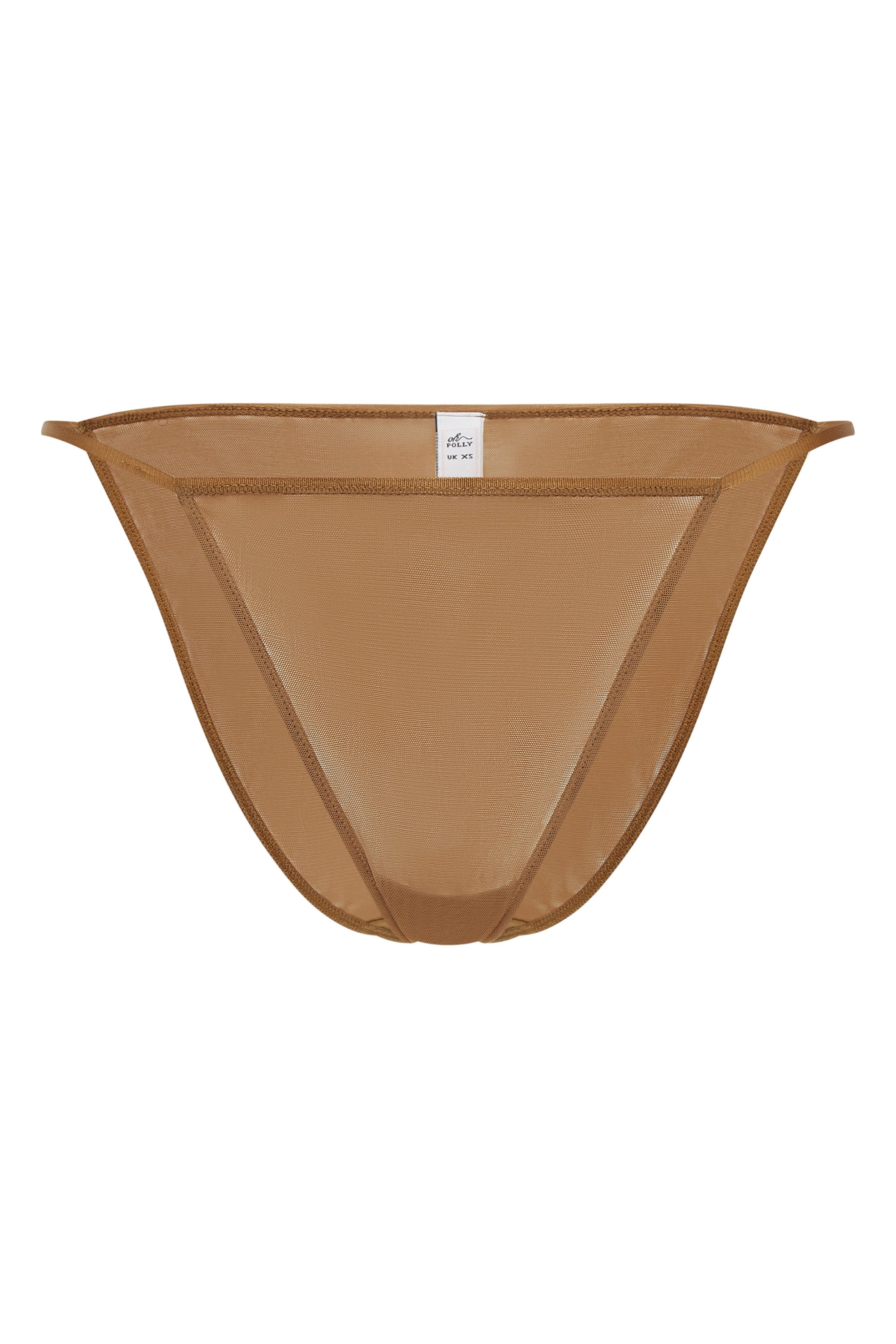 Soft Mesh String Bikini in Almond - 2
