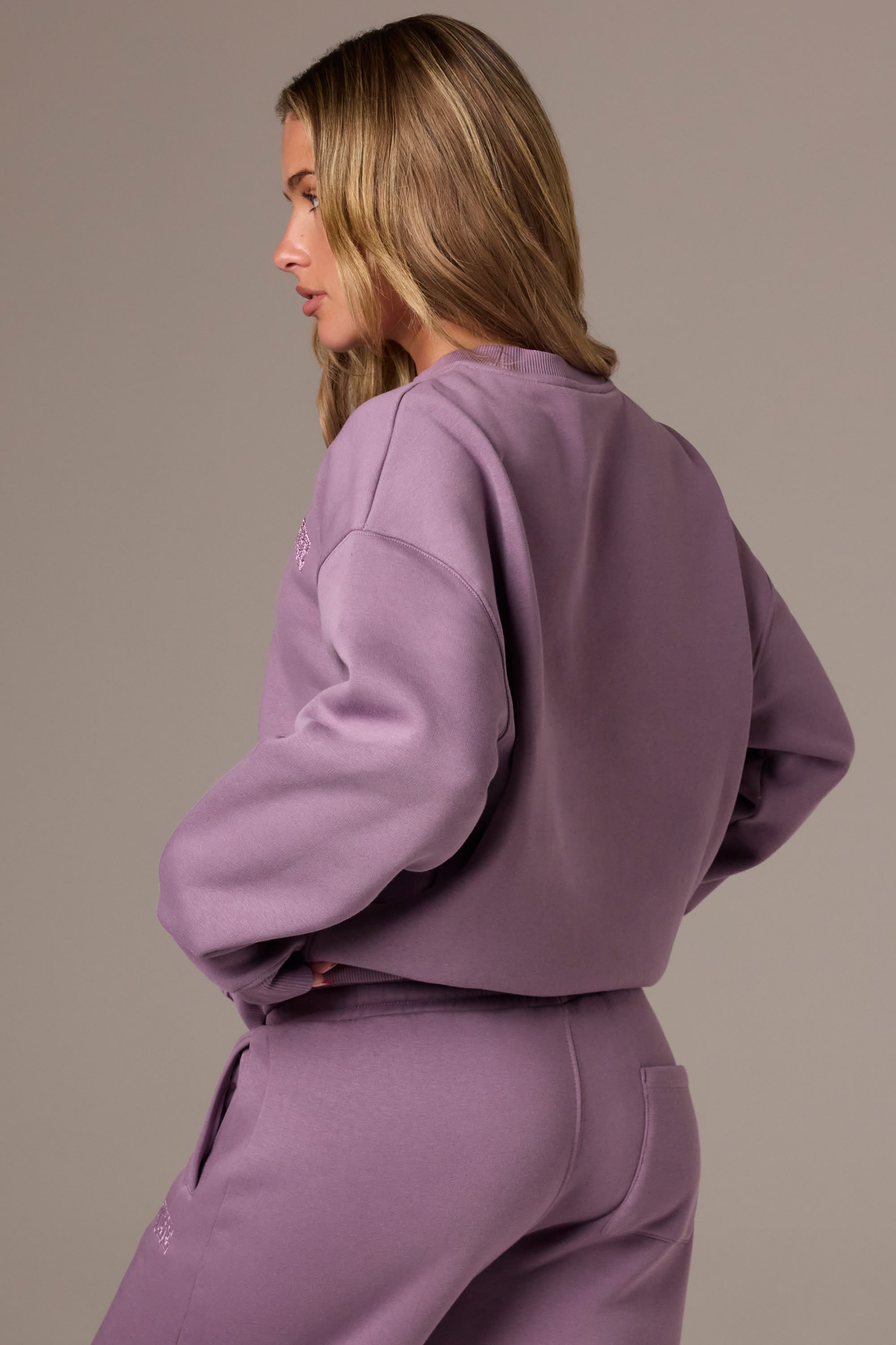Oversized Crew-Neck Jumper in Dusk - 2