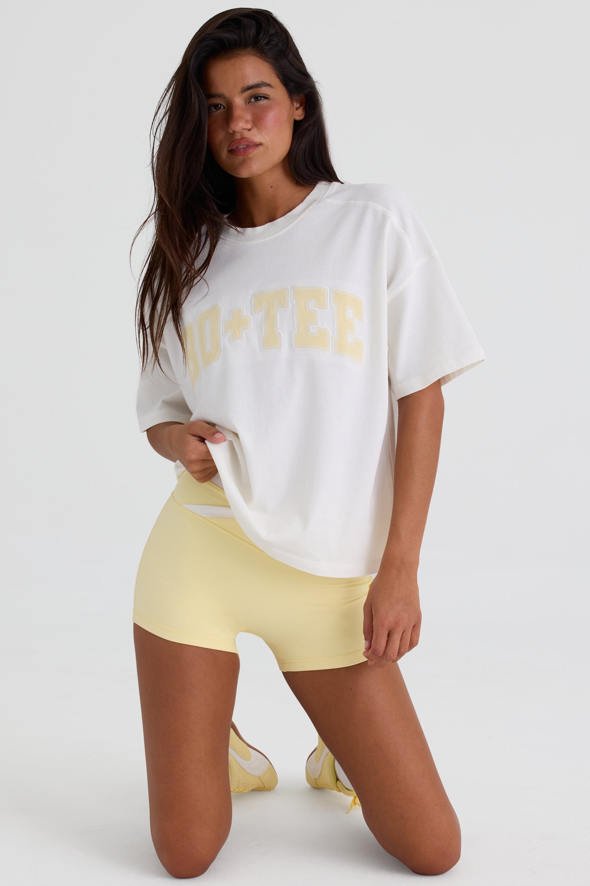 Oversized Cotton-Jersey T-Shirt in White - 1