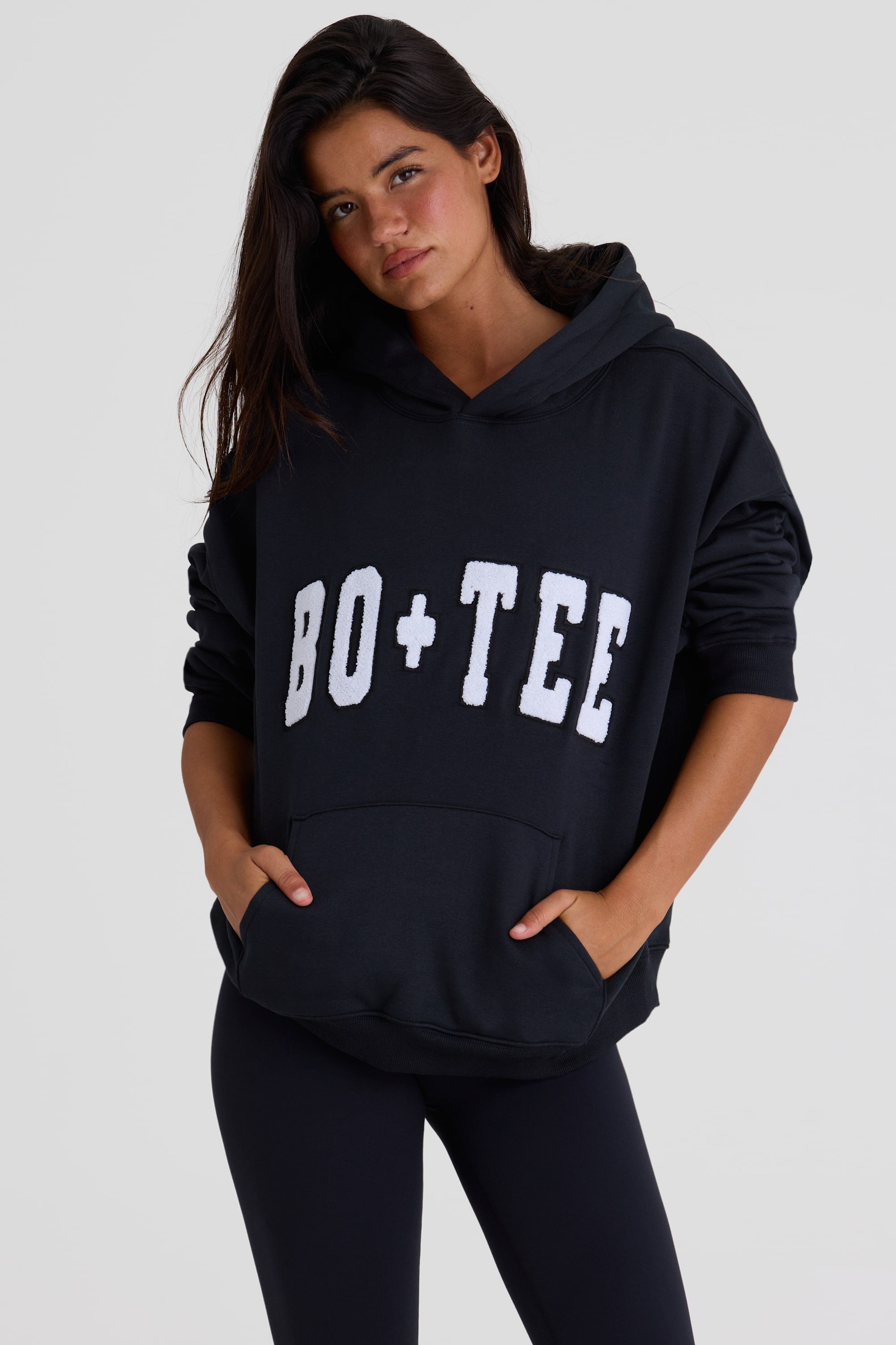 Oversized Hoodie  in Black - 1