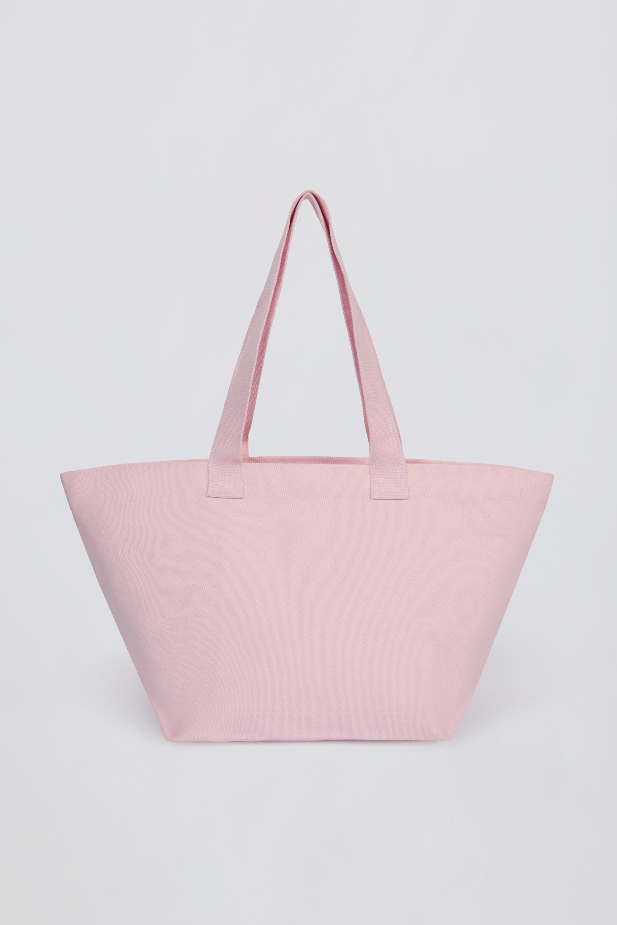 Oversized Tote Bag in Powder Pink - 2