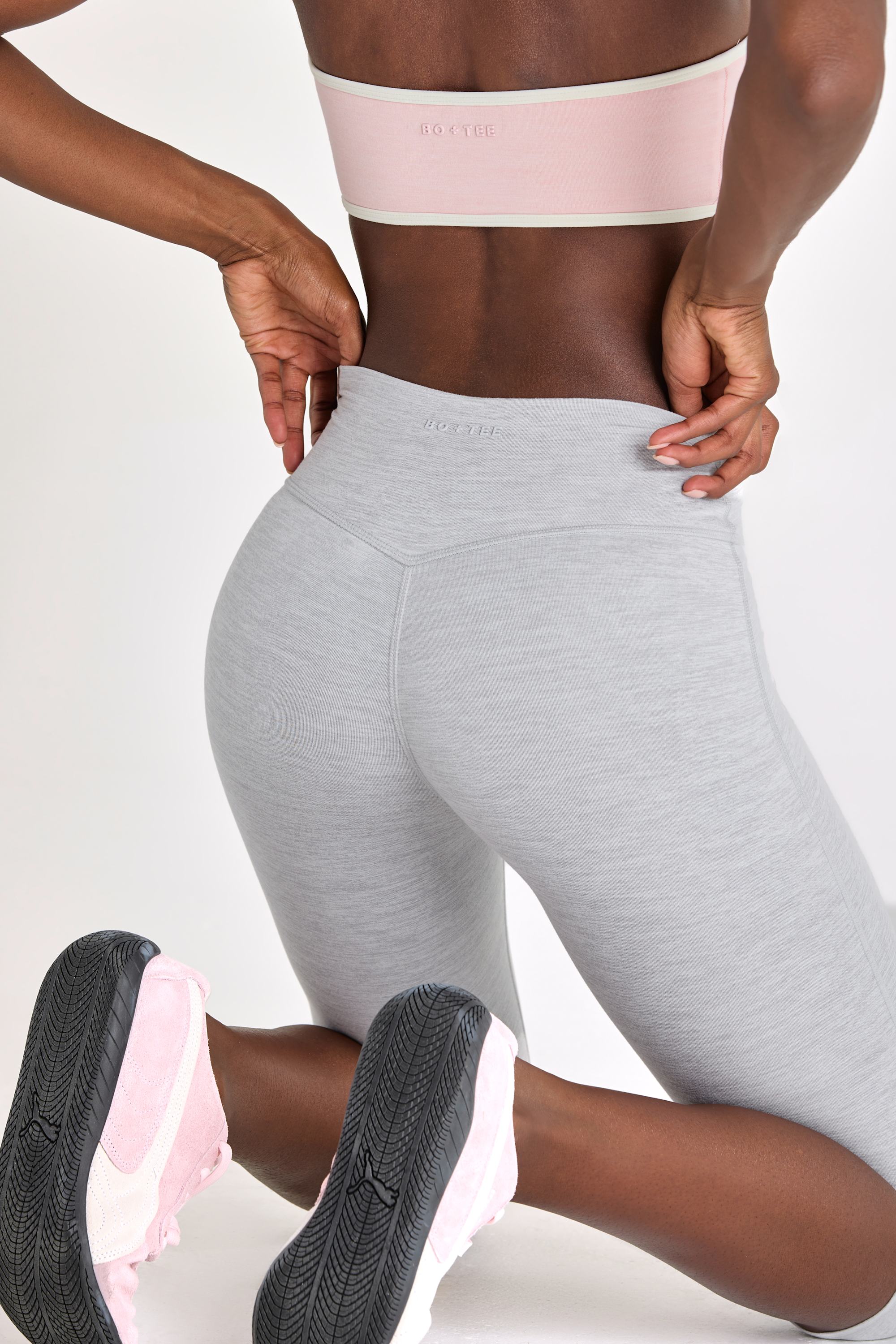 Soft Active Capri Leggings in Grey Marl - 2