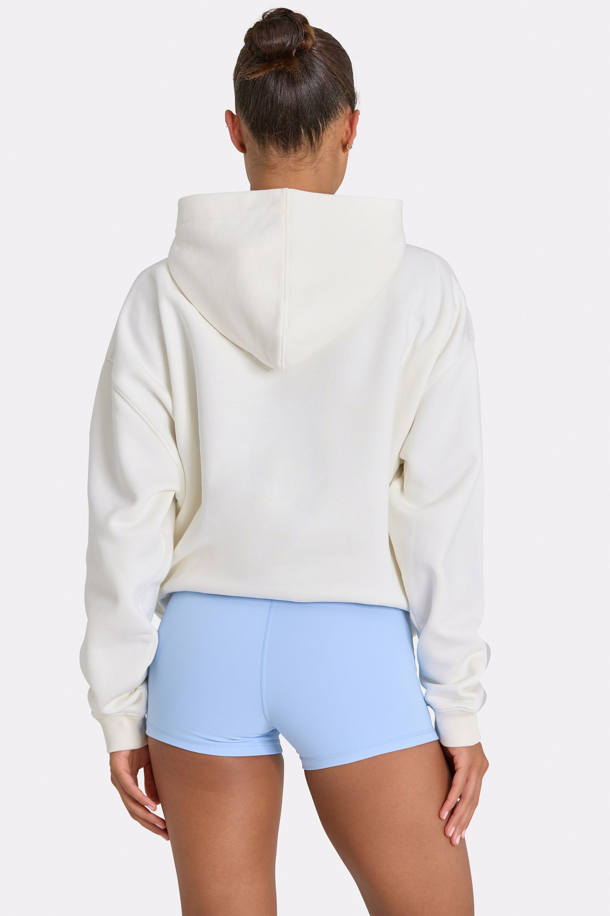 Oversized Applique Hoodie in Milk