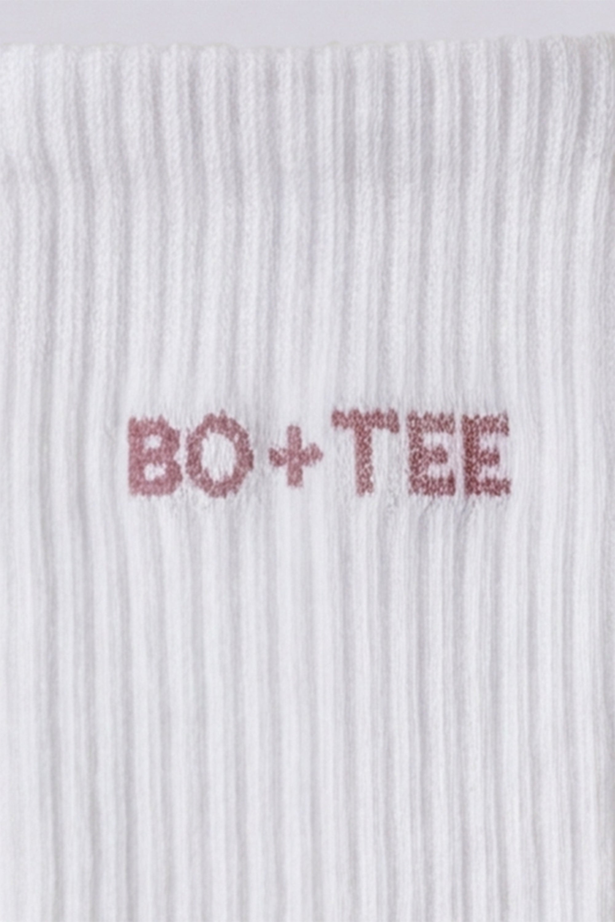 Ribbed Half-Crew 3-Pack Socks in White Pink - 2