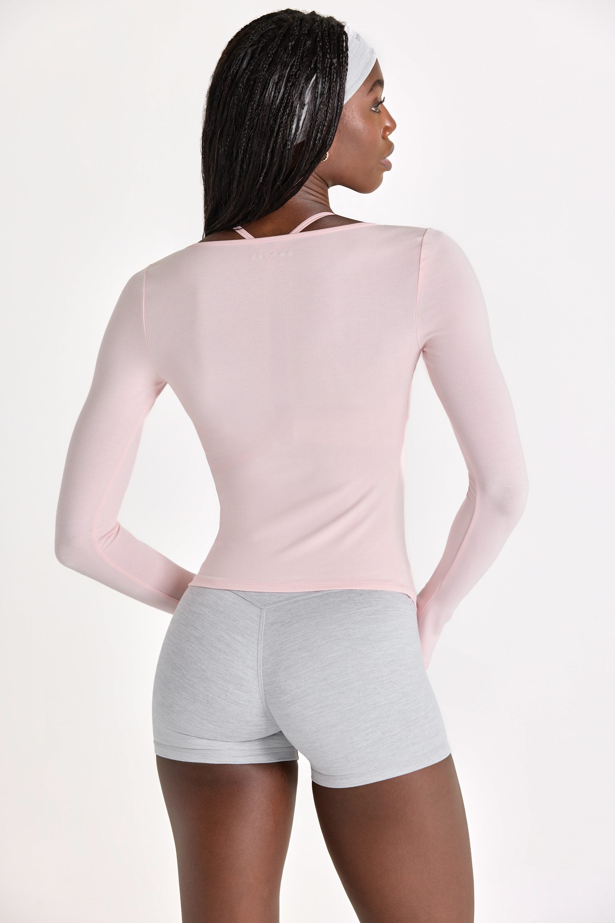 Modal Tie-Front Top in Blush - 2