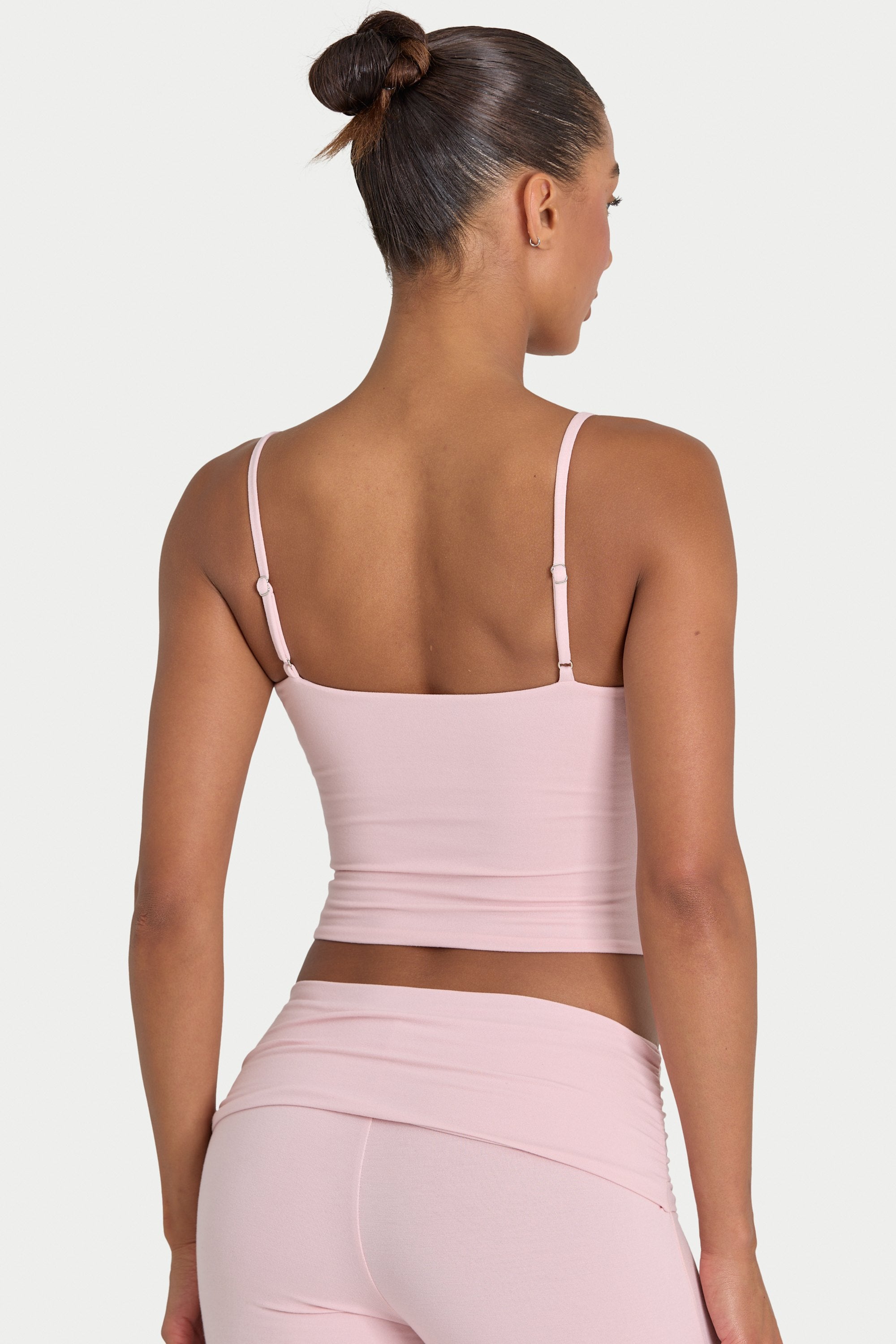 Modal Cropped Tank Top in Blush - 2