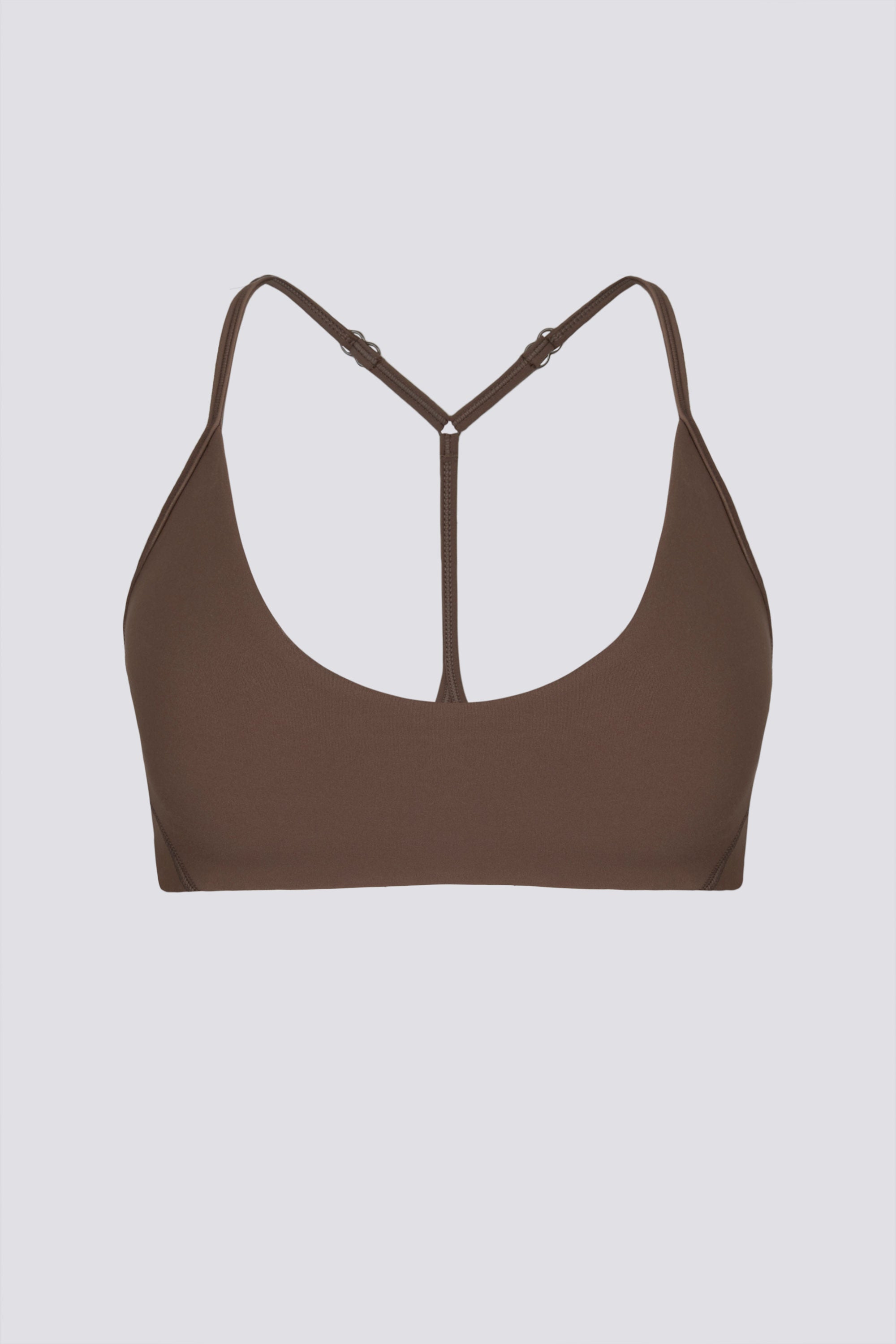 Soft Active Racerback Sports Bra in Cocoa - 2