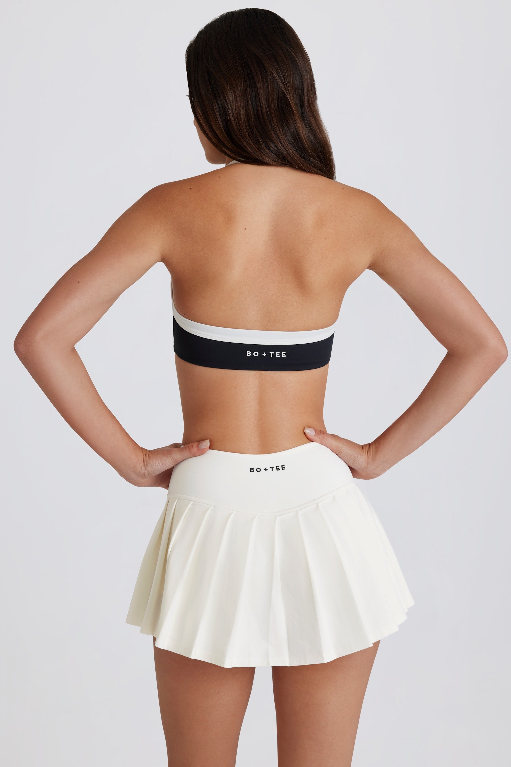 Soft Active Low-Rise Pleated Tennis Skort in Marshmallow - 2