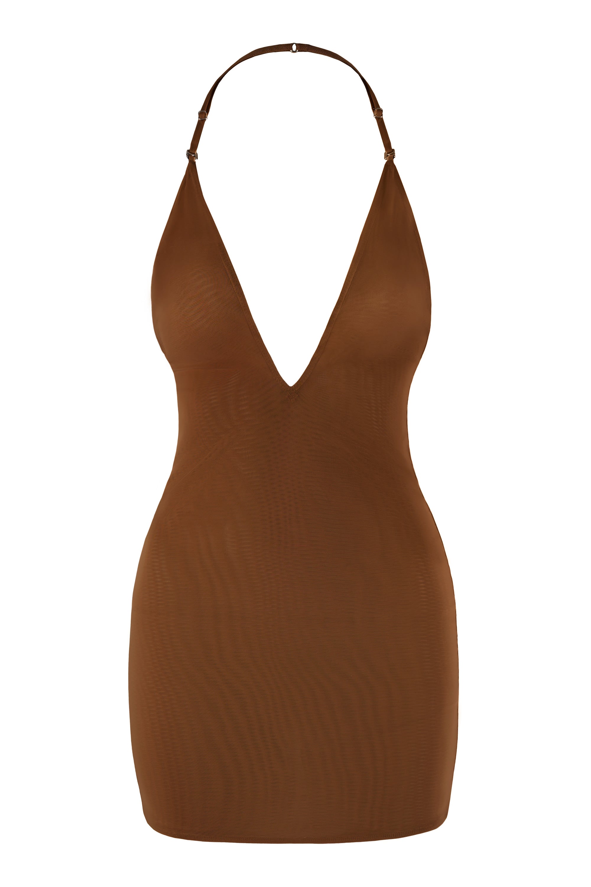 Intimates Soft Mesh Multiway Mini Dress in Chestnut - 1