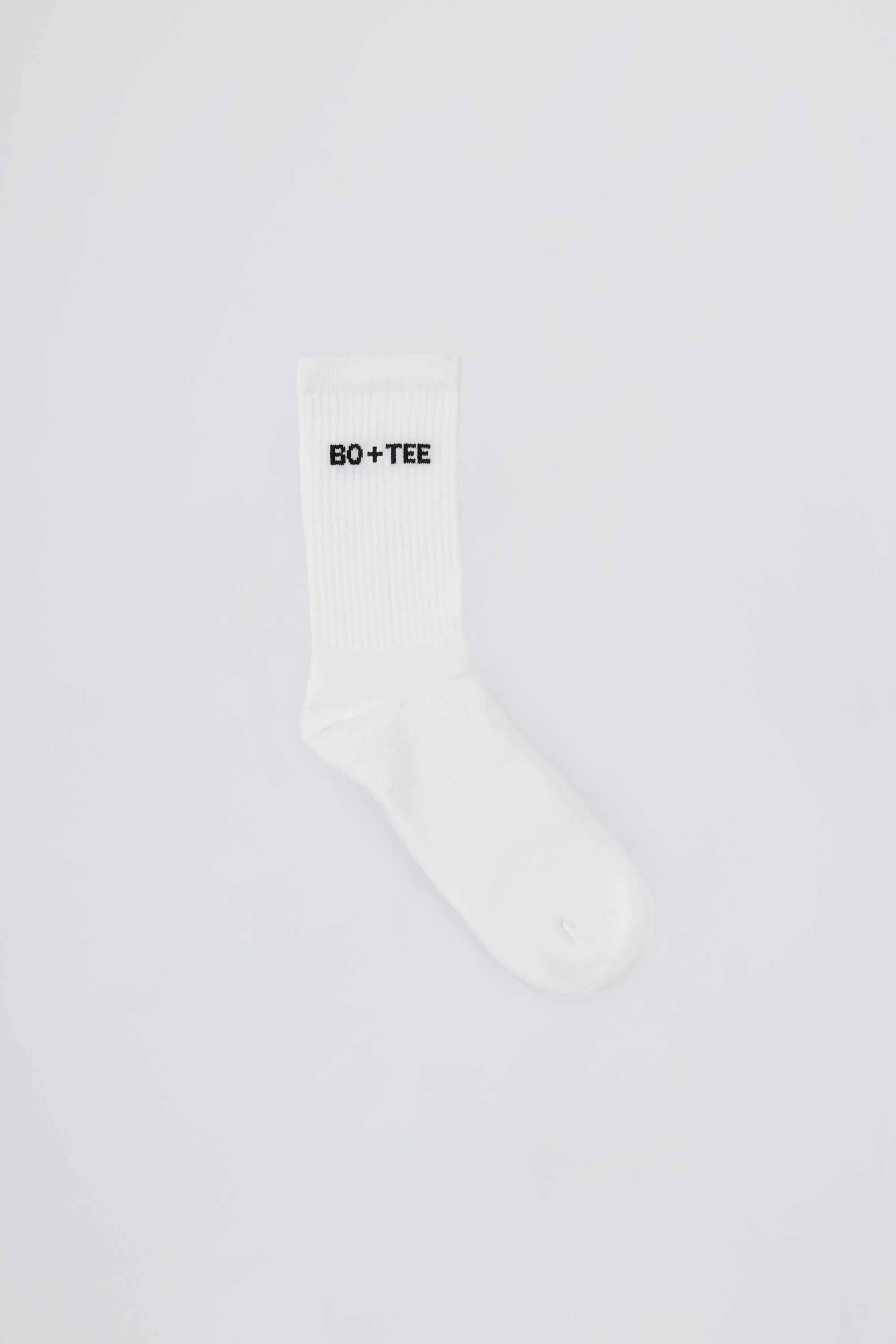 Ribbed Half-Crew Socks in White - 2