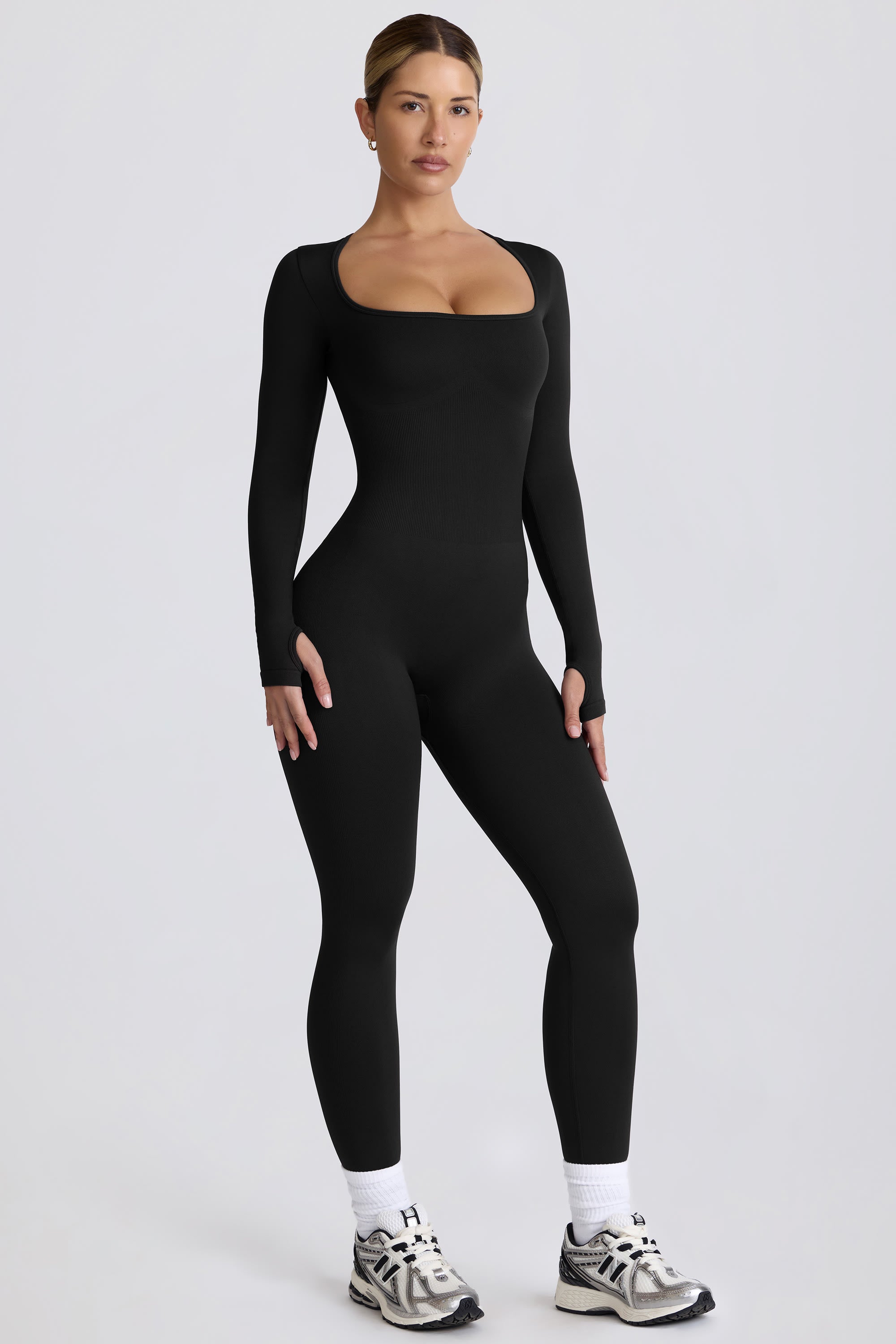 Super Sculpt Seamless Full-Length Jumpsuit in Black - 1